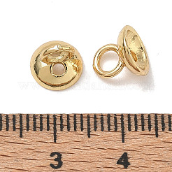 Brass Bead Cap Pendant Bails&nbsp;KK-CBA50B0-25G
