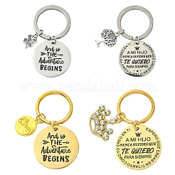 201 Stainless Steel & Alloy Enamel Keychain&nbsp;KEYC-YW00103-01
