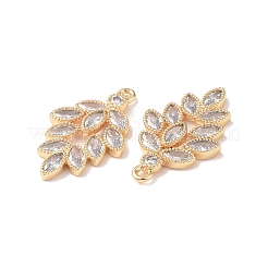Brass Micro Pave Cubic Zirconia Pendants&nbsp;KK-I702-09G
