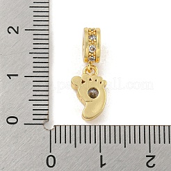 Brass Micro Pave Clear Cubic Zirconia Pendants&nbsp;LS-KK-U007-02G-08