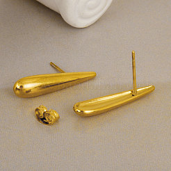 Stylish 304 Stainless Steel Teardrop Stud Earrings&nbsp;WI0157-2