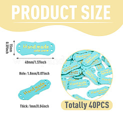 40Pcs PU Leather Craft Label Tags&nbsp;DIY-TADJ0001-22B