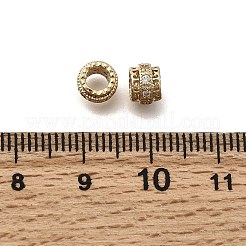 Brass Micro Pave Cubic Zirconia Beads&nbsp;KK-Z126-16G