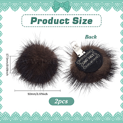 Faux Mink Fur Shoes Buckle Clip&nbsp;AJEW-WH0248-670C