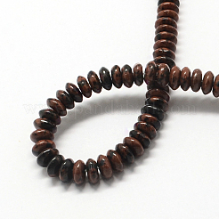 Rondelle Natural Mahogany Obsidian Bead Strands&nbsp;G-Q447-03