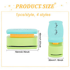 4Pcs 4 Colors Plastic Paper Craft Hole Punches&nbsp;TOOL-FG0001-09