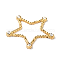 Golden 304 Stainless Steel Rhinestonet Pendants&nbsp;STAS-Q312-02D-G