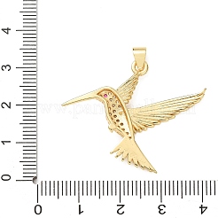 Rack Plating Brass Micro Pave Cubic Zirconia Pendants&nbsp;KK-E072-23G