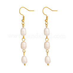 Freshwater Pearl 304 Stainless Steel Dangle Earrings for Women&nbsp;BV3455-1