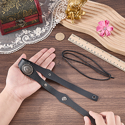 1Pc Middle Ages Retro Imitation Leather Viking Headbands&nbsp;OHAR-CL0001-02B