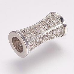 Brass Micro Pave Cubic Zirconia Beads&nbsp;ZIRC-G087-29P