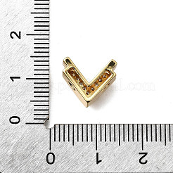 Brass Micro Pave Clear Cubic Zirconia Beads&nbsp;KK-B136-22G
