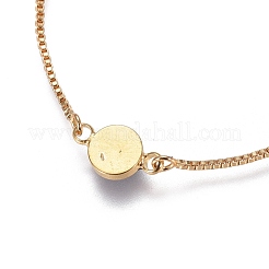 Electroplated Natural Druzy Agate Slider Bracelets&nbsp;BJEW-JB04157-M