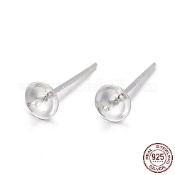 925 Sterling Silver Stud Earring Findings&nbsp;STER-T002-181S