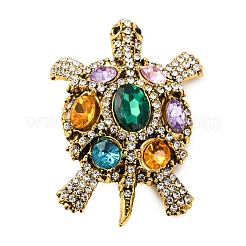 Alloy Rhinestone Lapel Pins for Clothes&nbsp;ALRI-D302-01A-AG