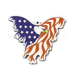 American Flag Theme Single Face Printed Aspen Wood Pendants&nbsp;WOOD-G014-07