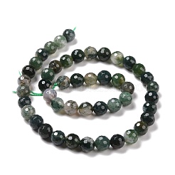 Natural Moss Agate Beads Strands&nbsp;G-E571-21B