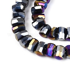 Electroplate Opaque Glass Beads Strands&nbsp;EGLA-N022-09A-C01