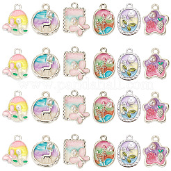 24Pcs 6 Styles Alloy Enamel Pendants&nbsp;ENAM-TA0003-27