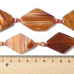 Natural Banded Agate/Striped Agate Beads Strands&nbsp;G-G196-A01-02