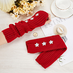 Wool Yarn Knitted Arm Warmers&nbsp;AJEW-WH20004-28A