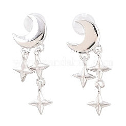 925 Sterling Silver Dangle Stud Earrings&nbsp;EJEW-C175-01