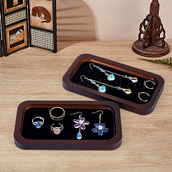 Rectangle Wooden Organizer Display Jewelry Plates&nbsp;ODIS-WH0099-221B