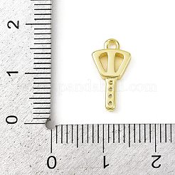 Brass Micro Pave Clear Cubic Zirconia Pendants&nbsp;KK-L238-22G