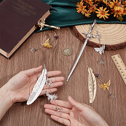 4Pcs Alloy Bookmarks&nbsp;AJEW-OC00037