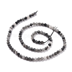 Natural Tourmalinated Quartz/Black Rutilated Quartz Beads Strands&nbsp;G-D463-01