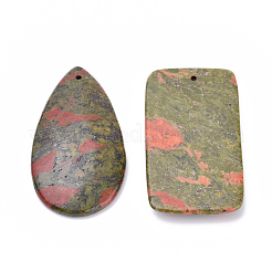 Natural Unakite Pendants&nbsp;G-T062-09