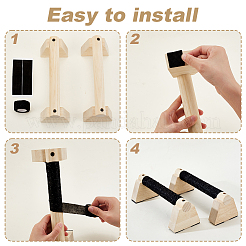 2Pcs Wood Push-up Brackets&nbsp;ODIS-WH0030-271B