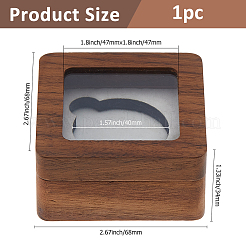 Square Black Walnut Wooden Coin Storage Boxes&nbsp;CON-WH0099-62B