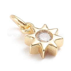 Brass Micro Pave Cubic Zirconia Pendants&nbsp;ZIRC-G165-04G