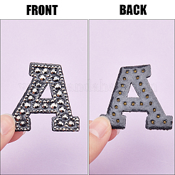 Alphabet Resin Rhinestone Patches&nbsp;DIY-GF0009-18B