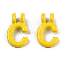 Spray Painted Alloy  2-Loop Link Pendants&nbsp;LS-X-PALLOY-T075-48C-RS