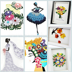 9Sets 9 Styles Gradient Rectangle Quilling Paper Strips&nbsp;DIY-CP0012-32