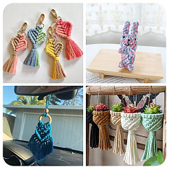 60M 3 Colors 3-Ply Twisted Macrame Polyester Cord&nbsp;OCOR-TA0003-48B