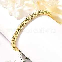 Classic Rack Plating Brass Cuff Bangle&nbsp;LS-BJEW-E071-23G