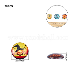 Flatback Glass Cabochons for DIY Projects&nbsp;GGLA-S047-25mm-06D