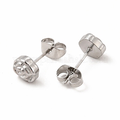 Non-Tarnish 304 Stainless Steel Flower Stud Earrings for Women&nbsp;EJEW-C004-10P