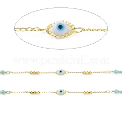 Acrylic Evil Eye Link Chians&nbsp;CHC-C001-13G