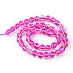 Synthetic Moonstone Beads Strands&nbsp;G-R375-6mm-B01