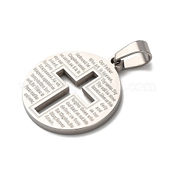 304 Stainless Steel Pendants&nbsp;STAS-F323-02P