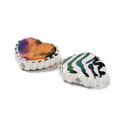 Rainbow Iridescent Printed Opaque Acrylic Beads&nbsp;OACR-D316-01B-02