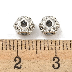 Brass Micro Pave Clear Cubic Zirconia Beads&nbsp;KK-P275-29P