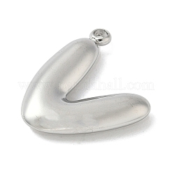 304 Stainless Steel Initial Pendants&nbsp;STAS-S186-12V-P