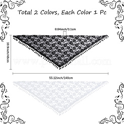 2Pcs 2 Colors Cloth Polyester Headbands for Woman&nbsp;OHAR-CY0001-02