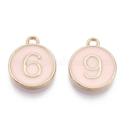 Light Gold Plated Alloy Enamel Charms&nbsp;ENAM-T010-04G
