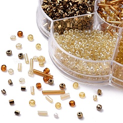 7 Style Transparent & Trans & Metallic Colours Glass Seed Beads&nbsp;SEED-YW0001-45B